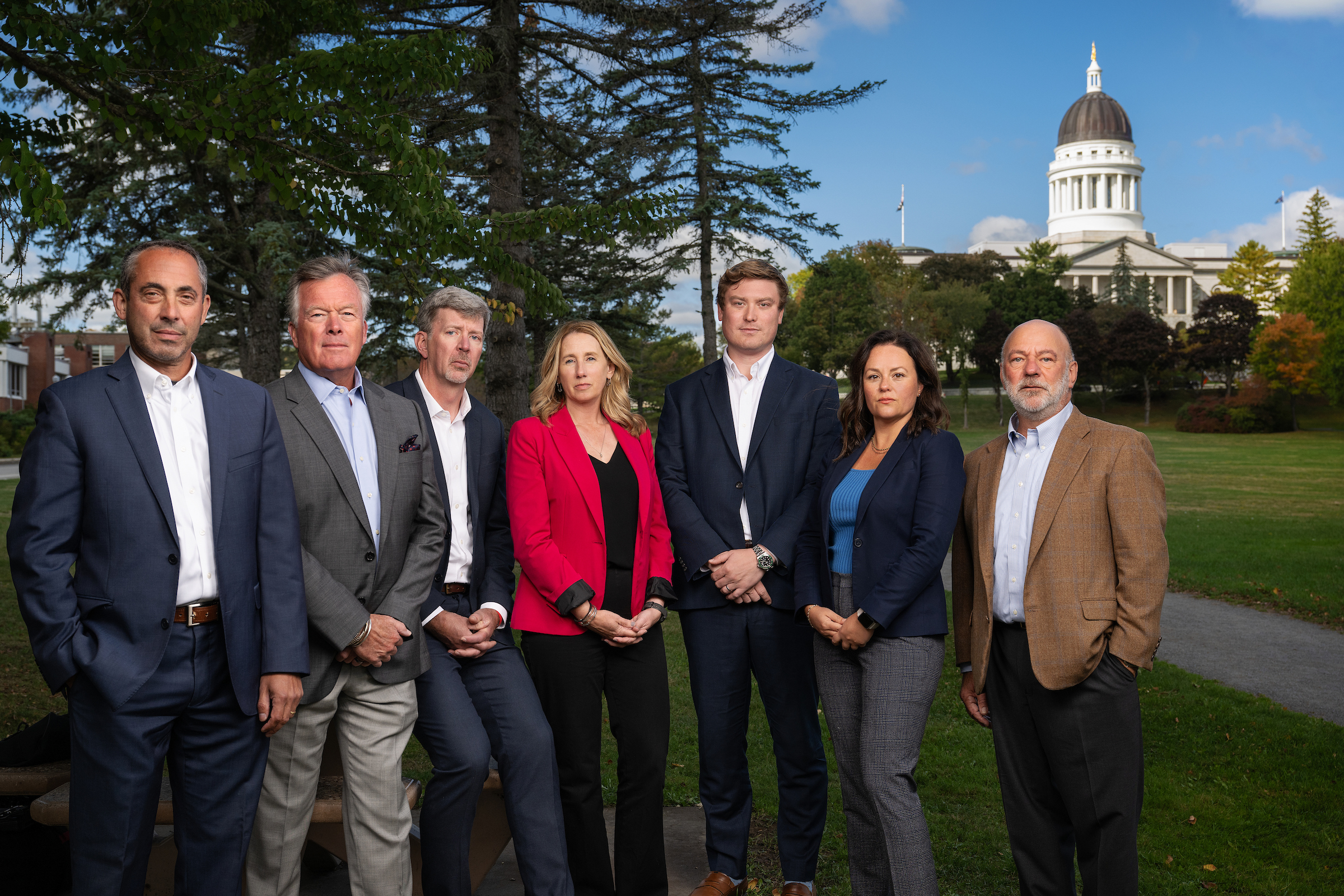 Maine Street Solutions Team in front of Maine State House